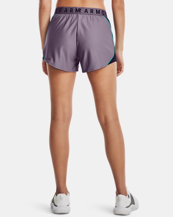 Women's UA Play Up Colorblock Shorts, Purple, pdpMainDesktop image number 1